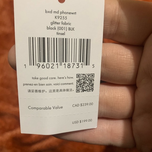 Kate Spade Black Glitter Tinsel Satchel & Phone Wallet - Picture 5 of 8